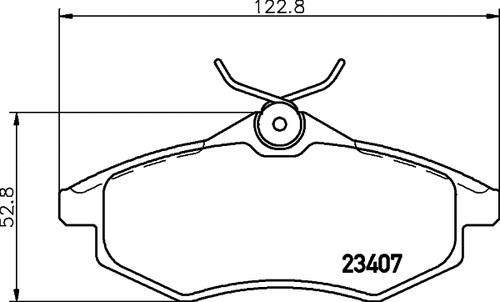 Front brake pad set - front,