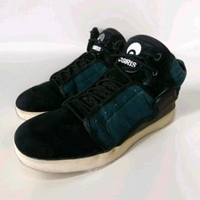 Osiris Skate Shoes Bingaman Vulc UK 8 Suede Black Green Skateboard High Cut VLC
