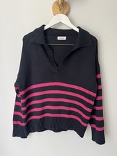 Luella navy and pink striped
