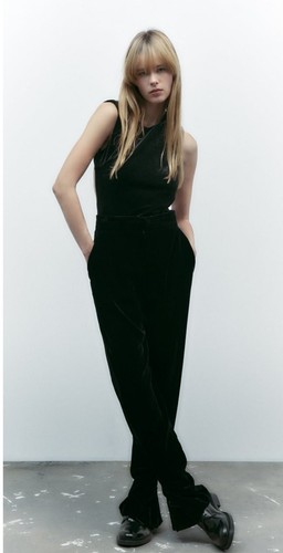 Zara bnwt black velvet - black,