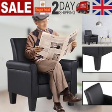 Faux PU Leather Tub Chair