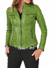 Women's Lime Green Leather