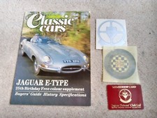 Jaguar Car Racing vintage collection set - Magazine Membership card 2 x stickers