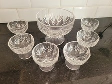 Crystal Cut Glass Trifle Bowl