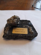 Iron Pyrites Fools Gold On Quartz Base