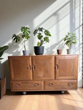 Vintage Ercol Sideboard in Elm | Mid-Century Furniture | Solid Useable Storage  
