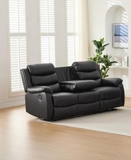 Venice Leather Electric Recliners Sofa With USB Charging - 3 Seater Leather Sofa