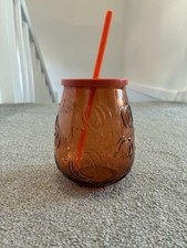 Pumpkin-Shaped Glass Drinking