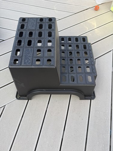 Double plastic step caravan - plastic,
