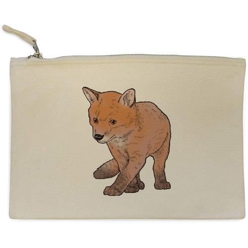 Baby fox canvas zip - 'baby, clutch