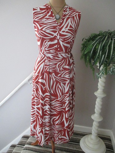 Hobbs brown and white - white, dress