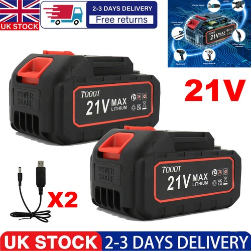 2packs 21v 5ah ion - 1.5ah, li-ion