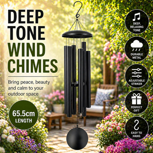 65cm black metal - metal, wind