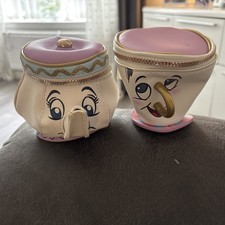 Disney Beauty and the Beast Chip Tea Cup & Mrs Potts Teapot Purse Set BNWT