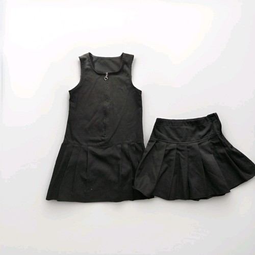 Girls black school pinafore - girls,