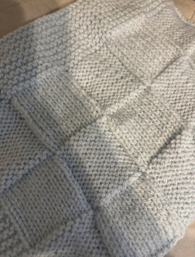 Hand knitted baby blanket - knitted,
