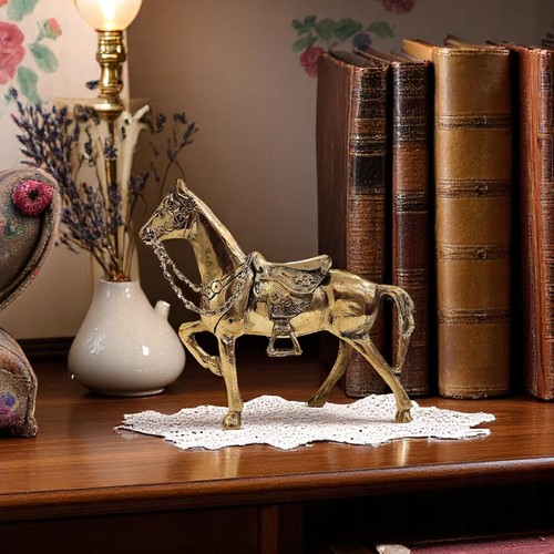 Solid brass horse - brass,