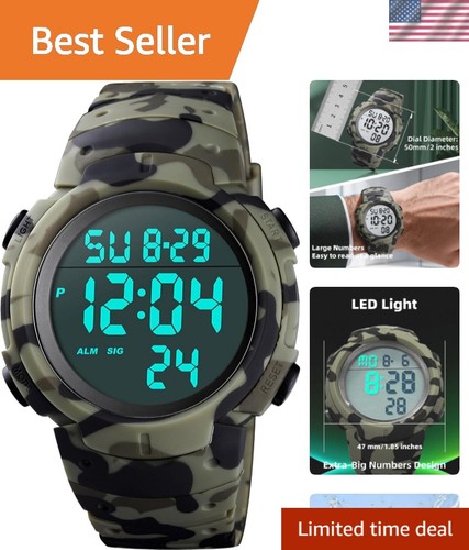 Digital watch mens waterproof - digital,
