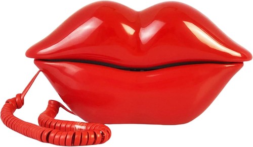 Red lip shape corded - shape,