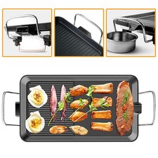 Electric Teppanyaki Table Top Grill Griddle 1360W-1500W BBQ Barbecue Camping