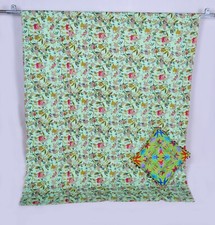 Green Bed Runner Kantha Quilt