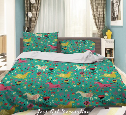Horse flower cartoon - 3d,