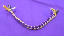 Showing Purple Yellow & Grey Velvet Pony Sized Browband Horse Bridle Part
