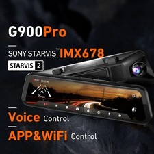 WOLFBOX G900PRO 4K Mirror Dash Cam Front and Rear with OEM Bracket&Hardwire Kit