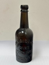 59385 Old Vintage Antique Glass Beer Bottle Brewery Newcastle Laing