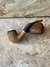 READY TO SMOKE JAMBO GENUINE BLOCK MEERSCHAUM PIPE BRITISH MADE BENT BILLIARD