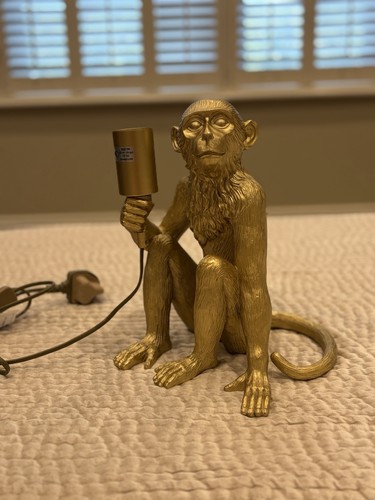 Gold monkey lamp - gold,