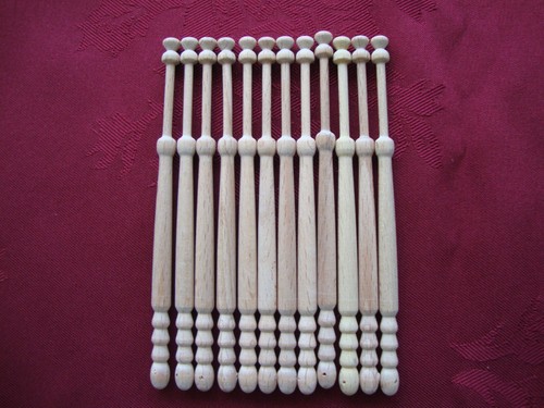 Lace making beech - making, bobbins
