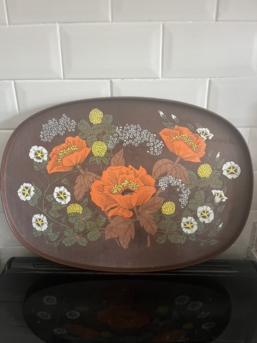 Michael floral serving tray - st,