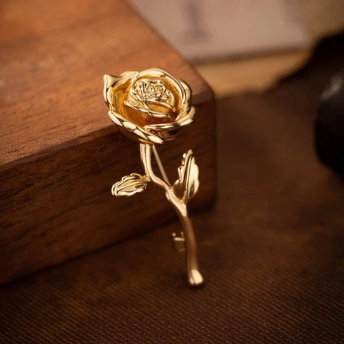 Lapel pin rose brooch - pin, pins