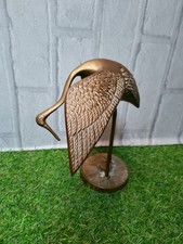 Vintage brass stork heron - vintage,