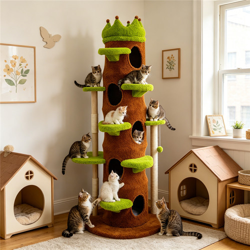 Tall cat tree tower condo - tall,