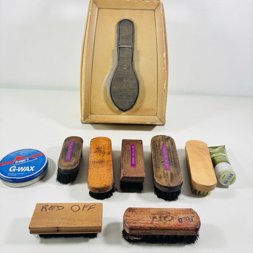 Vintage 1950s shoe shine - vintage, box-