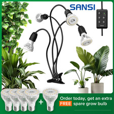 SANSI 40W 4 Head LED Plant Grow Light Full Spectrum Indoor Clip Veg Growing Lamp
