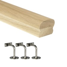 Oak cottage loaf handrail - cottage, set