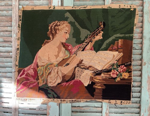 Vintage french needlepoint - vintage,