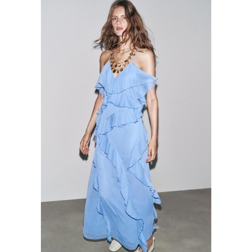 Zara ruffle midi dress - , zw