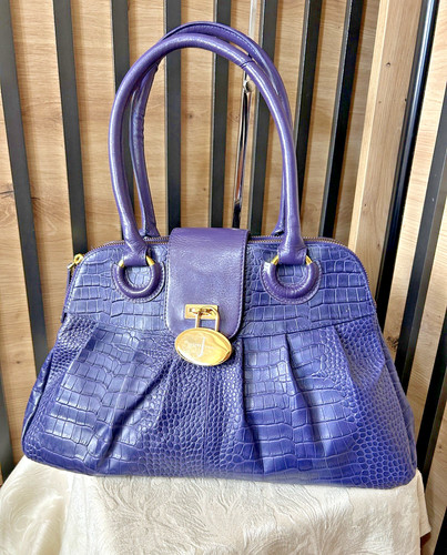 Purple real leather - purple, patent