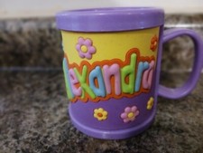 Name: ALEXANDRA, NEW Personalized Kids Childs Mug Cup Plastic 10oz 3D John Hinde