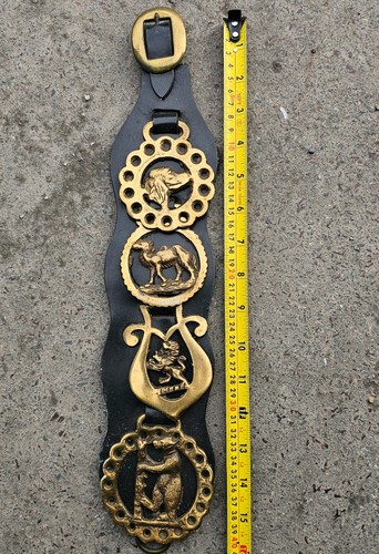 Horse brasses leather - , on