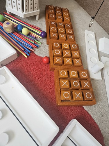 Wooden naughts and crosses - naughts,