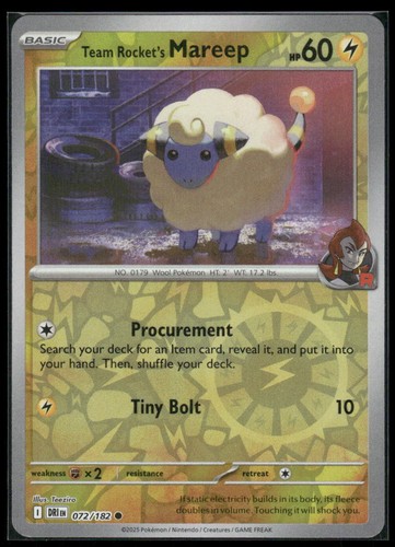 Team rocket mareep 072 182 - rocket's, 072/182