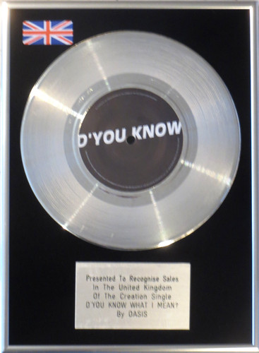 Oasis platinum disc d - oasis,