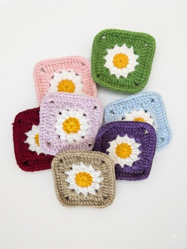 Handcrafted crochet daisy - handcrafted,