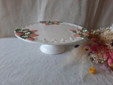 Beautiful Pottery Vintage Strawberry Cake Stand Tea Cake Shop Display Sandwiches