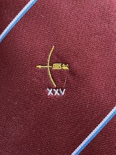 Vintage Toye Kenning & Spencer Silk Tie Men Striped  XXV Burgundy GC